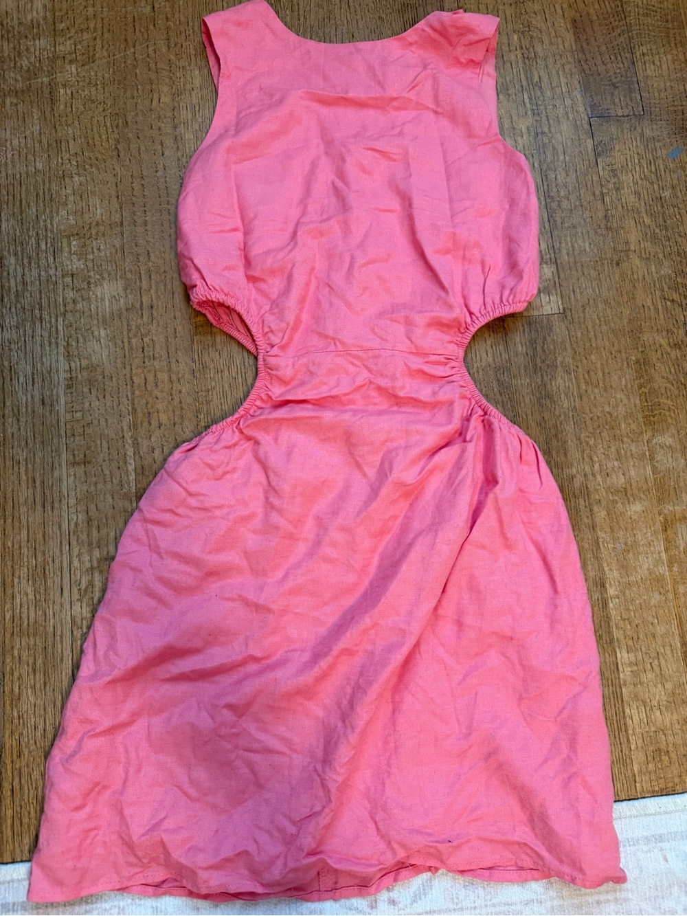 Women's Coral Pink Mini Cutout Dress